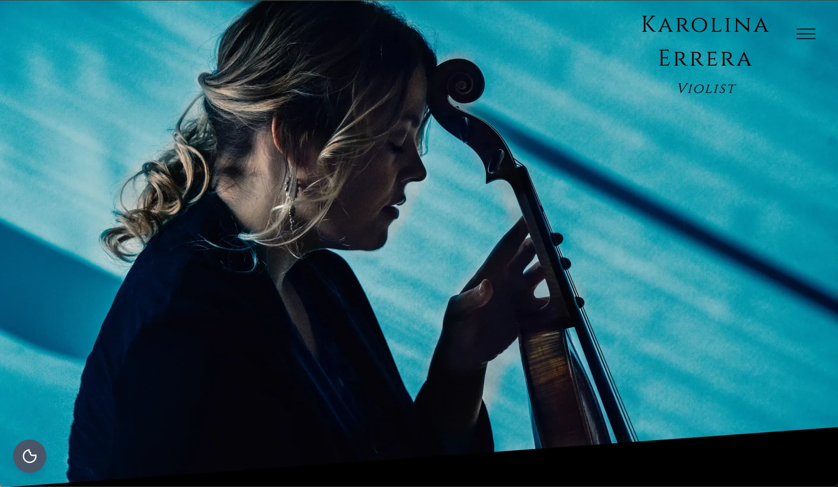 Karolina Errera, Violist website preview